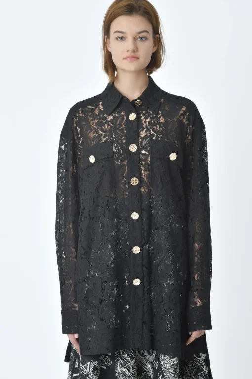 La Piscine Paris Chemise en dentelle e Edward Achour*Femme Chemisiers & Blouses