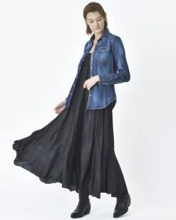 La Piscine Paris Chemise en jean/denim effet déchiré Dsquared2*Femme Chemisiers & Blouses