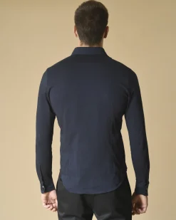 La Piscine Paris Chemise en jersey de coton Blue Industry*Homme Chemises