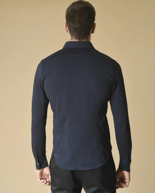 La Piscine Paris Chemise en jersey de coton Blue Industry*Homme Chemises