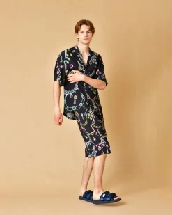 La Piscine Paris Chemise en viscose à motifs bijoux John Richmond*Homme Chemises