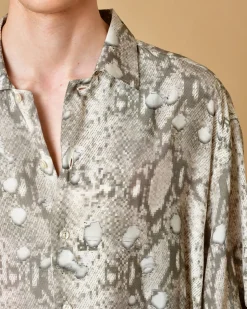 La Piscine Paris Chemise en viscose à motifs pixels John Richmond*Homme Chemises