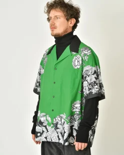 La Piscine Paris Chemise manches courtes à imprimé floral Valentino*Homme Chemises