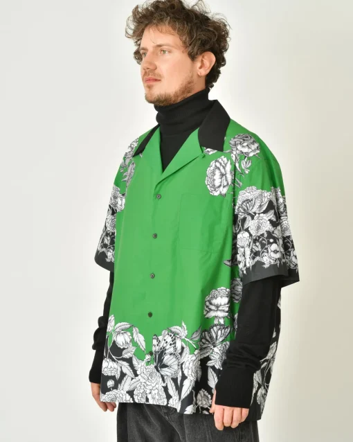 La Piscine Paris Chemise manches courtes à imprimé floral Valentino*Homme Chemises