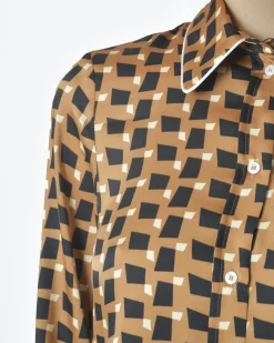 La Piscine Paris Chemise manches longues motif géométrique Beatrice B*Femme Chemisiers & Blouses