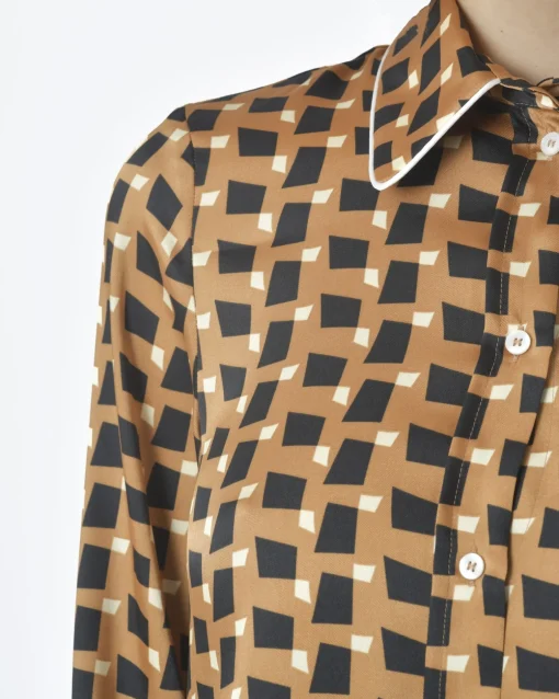 La Piscine Paris Chemise manches longues motif géométrique Beatrice B*Femme Chemisiers & Blouses