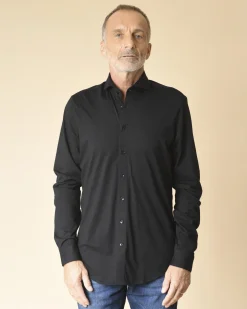 La Piscine Paris Chemise e en jersey de coton Blue Industry*Homme Chemises