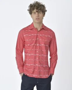 La Piscine Paris Chemise rayée blanc Pancaldi & B*Homme Chemises