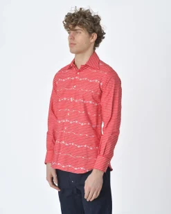 La Piscine Paris Chemise rayée blanc Pancaldi & B*Homme Chemises