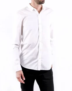 La Piscine Paris Chemise skinny en coton à dos plissé Balmain*Homme Chemises