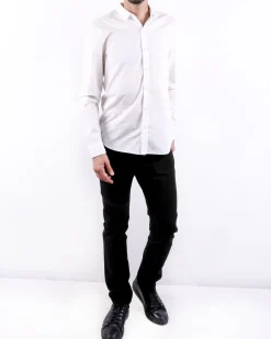 La Piscine Paris Chemise skinny en coton à dos plissé Balmain*Homme Chemises