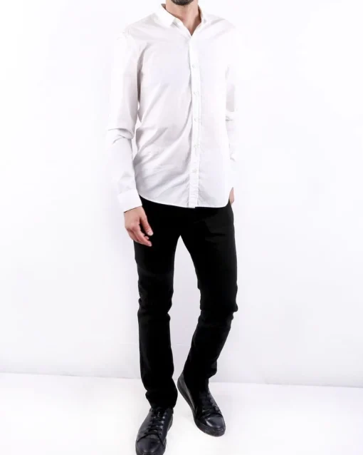 La Piscine Paris Chemise skinny en coton à dos plissé Balmain*Homme Chemises