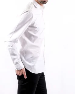 La Piscine Paris Chemise skinny en coton à dos plissé Balmain*Homme Chemises