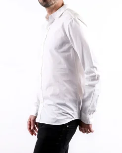 La Piscine Paris Chemise skinny en coton à dos plissé Balmain*Homme Chemises