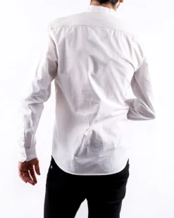La Piscine Paris Chemise skinny en coton à dos plissé Balmain*Homme Chemises