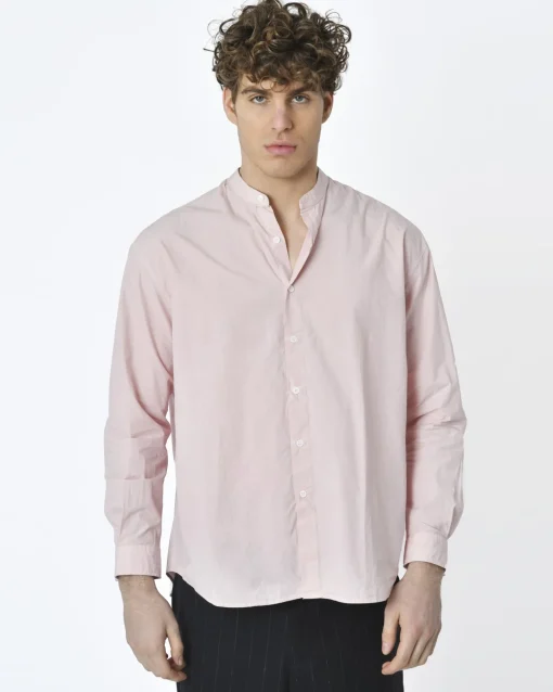 La Piscine Paris Chemise slim en coton à col mao Edition M.R*Homme Chemises