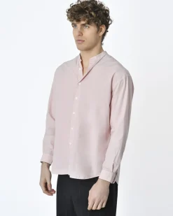 La Piscine Paris Chemise slim en coton à col mao Edition M.R*Homme Chemises