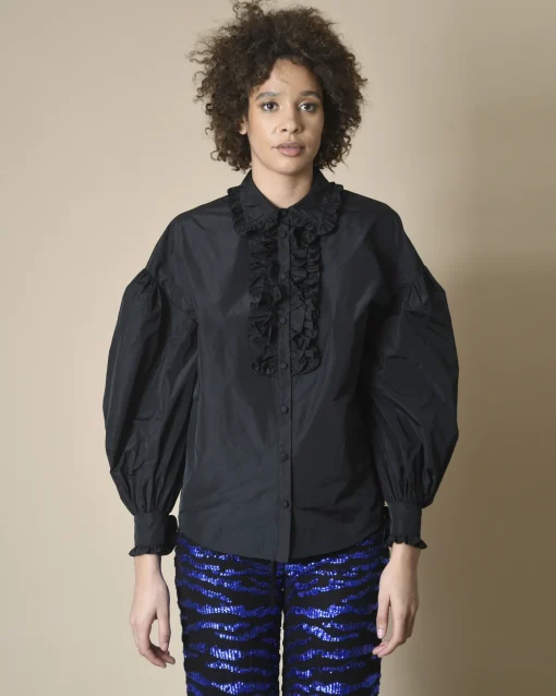La Piscine Paris Chemisier à volants et manches bouffantes P.A.R.O.S.H*Femme Chemisiers & Blouses