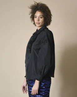 La Piscine Paris Chemisier à volants et manches bouffantes P.A.R.O.S.H*Femme Chemisiers & Blouses