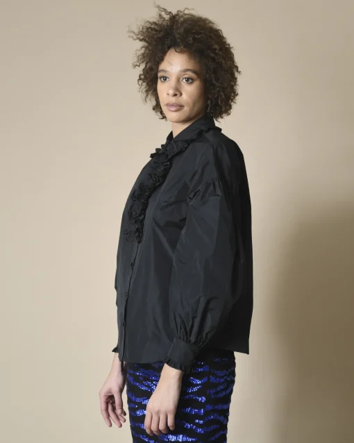 La Piscine Paris Chemisier à volants et manches bouffantes P.A.R.O.S.H*Femme Chemisiers & Blouses