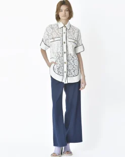 La Piscine Paris Chemisier bordure noir Edward Achour*Femme Chemisiers & Blouses