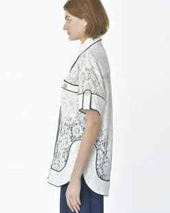 La Piscine Paris Chemisier bordure noir Edward Achour*Femme Chemisiers & Blouses