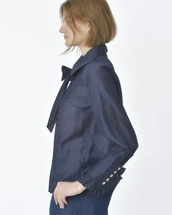 La Piscine Paris Chemisier en coton navy Edward Achour*Femme Chemisiers & Blouses