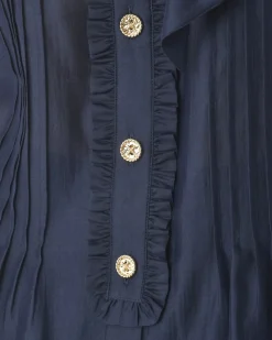 La Piscine Paris Chemisier en coton navy Edward Achour*Femme Chemisiers & Blouses