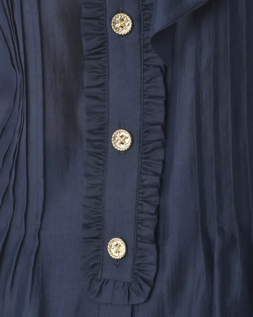 La Piscine Paris Chemisier en coton navy Edward Achour*Femme Chemisiers & Blouses