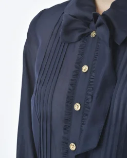 La Piscine Paris Chemisier en coton navy Edward Achour*Femme Chemisiers & Blouses