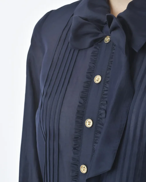 La Piscine Paris Chemisier en coton navy Edward Achour*Femme Chemisiers & Blouses