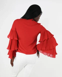 La Piscine Paris Chemisier en mousseline à volants Edward Achour*Femme Chemisiers & Blouses