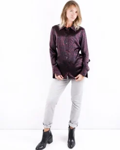 La Piscine Paris Chemisier en soie e effet croco Momoni*Femme Chemisiers & Blouses