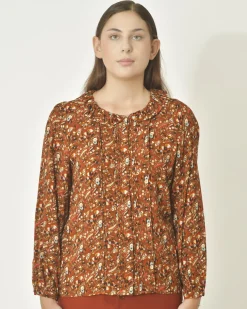 La Piscine Paris Chemisier Imprimé Fleuri Chemins Blancs*Femme Chemisiers & Blouses