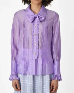La Piscine Paris Chemisier lila Edward Achour*Femme Chemisiers & Blouses