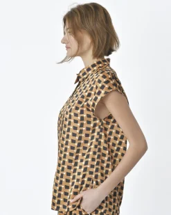 La Piscine Paris Chemisier manches courtes motif géométrique Beatrice B*Femme Chemisiers & Blouses
