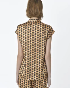 La Piscine Paris Chemisier manches courtes motif géométrique Beatrice B*Femme Chemisiers & Blouses