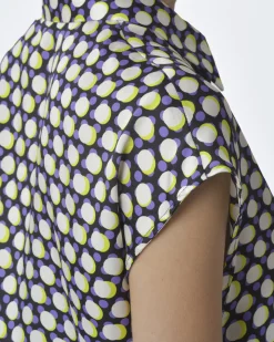La Piscine Paris Chemisier e motif 60's violet, blanc Beatrice B*Femme Chemisiers & Blouses