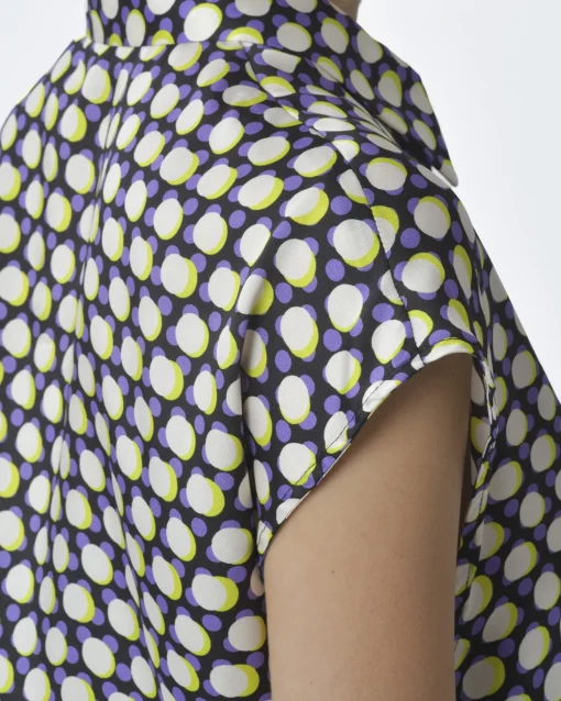 La Piscine Paris Chemisier e motif 60's violet, blanc Beatrice B*Femme Chemisiers & Blouses