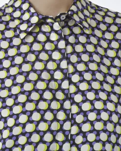 La Piscine Paris Chemisier e motif 60's violet, blanc Beatrice B*Femme Chemisiers & Blouses