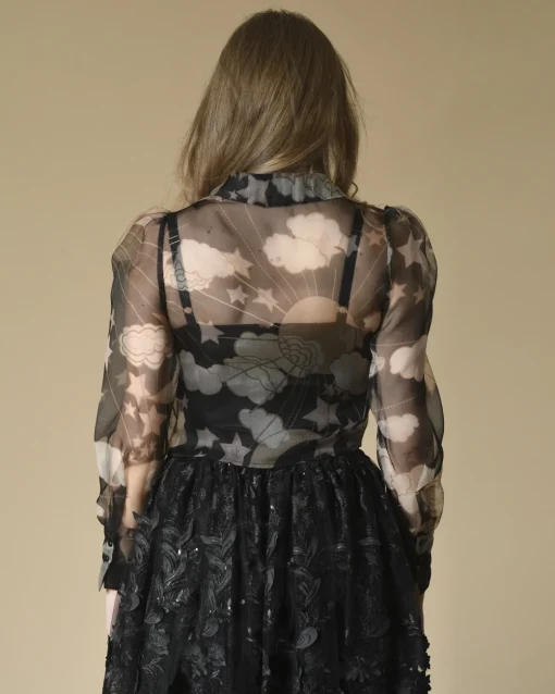 La Piscine Paris Chemisier raccourci fleuri avec bustier intégré Elisabetta Franchi*Femme Chemisiers & Blouses