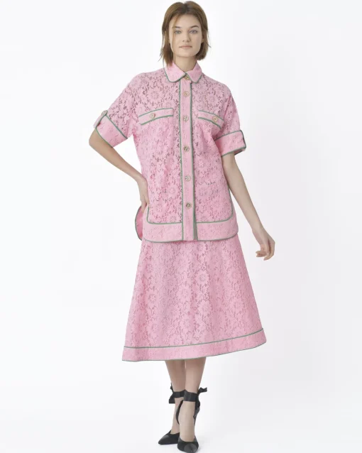 La Piscine Paris Chemisier bordure vert Edward Achour*Femme Chemisiers & Blouses