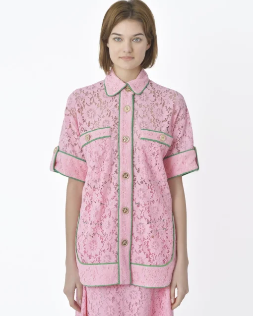 La Piscine Paris Chemisier bordure vert Edward Achour*Femme Chemisiers & Blouses