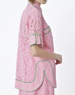 La Piscine Paris Chemisier bordure vert Edward Achour*Femme Chemisiers & Blouses