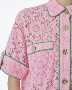 La Piscine Paris Chemisier bordure vert Edward Achour*Femme Chemisiers & Blouses