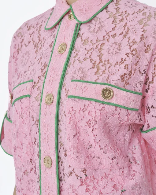 La Piscine Paris Chemisier bordure vert Edward Achour*Femme Chemisiers & Blouses