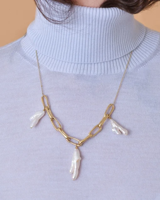 La Piscine Paris Collier à perles d'eau douce Forte Forte*Femme Bijoux