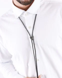 La Piscine Paris Collier en cuir à pendentif ajustable HTC*Homme Bijoux