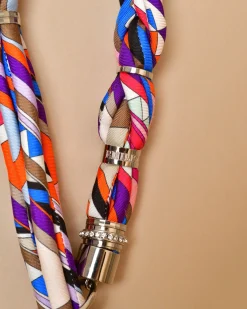 La Piscine Paris Collier en tissu imprimé à anneaux Emilio Pucci*Femme Bijoux