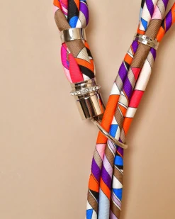 La Piscine Paris Collier en tissu imprimé à anneaux Emilio Pucci*Femme Bijoux